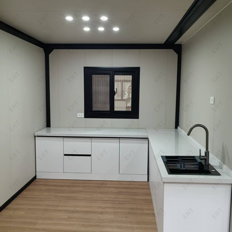 Teach Coimeádán Leathnaithe Sciathán Dúbailte 20ft Aonad Maireachtála Soghluaiste Réamhdhéanta