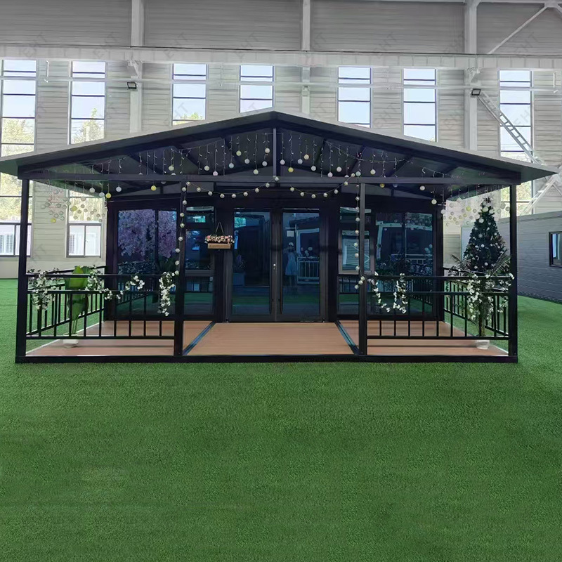 Teach Coimeádán Leathnaithe Sciathán Dúbailte 20ft Aonad Maireachtála Soghluaiste Réamhdhéanta