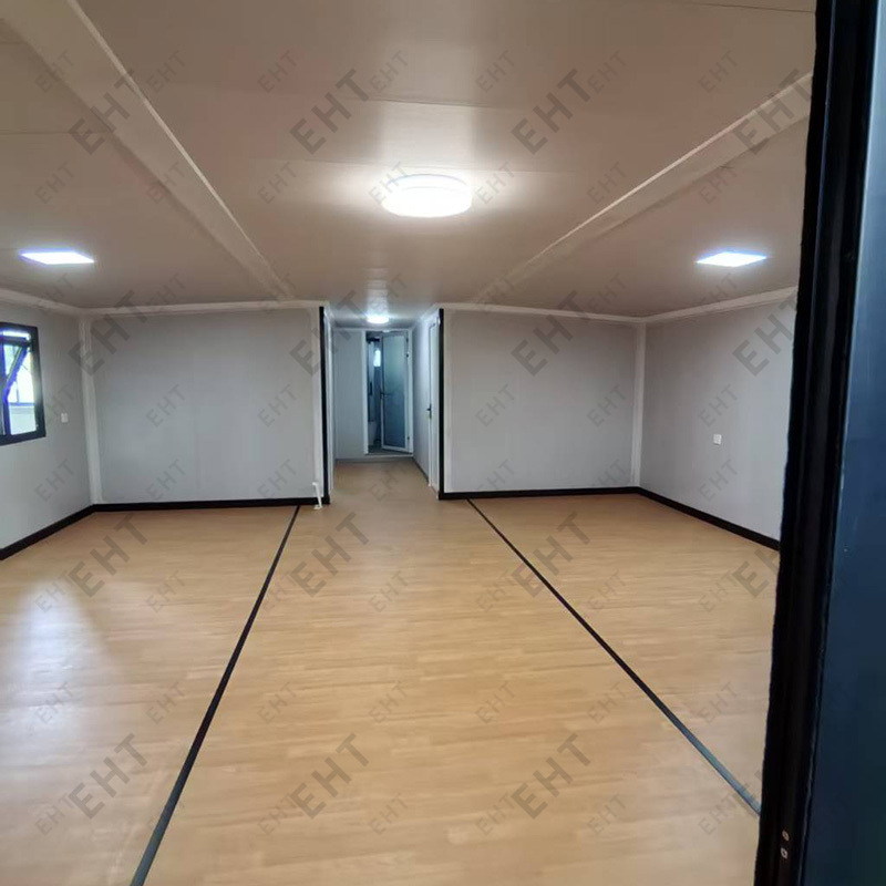 Teach Coimeádán Leathnaithe Sciathán Dúbailte 40ft Aonad Maireachtála Modúlach Réamhdhéanta